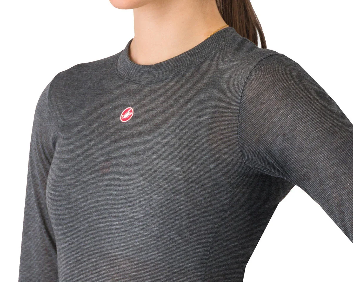 Castelli Women's Medio Long Sleeve Base Layer (Melange Grey) (XS)
